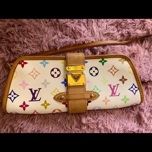 Louis Vuitton Shirley White Multicolor Clutch